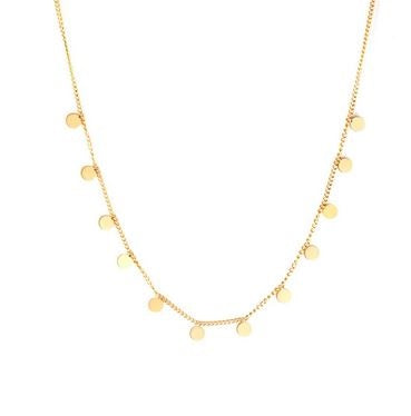 Necklace with medallions 3mm gold plated