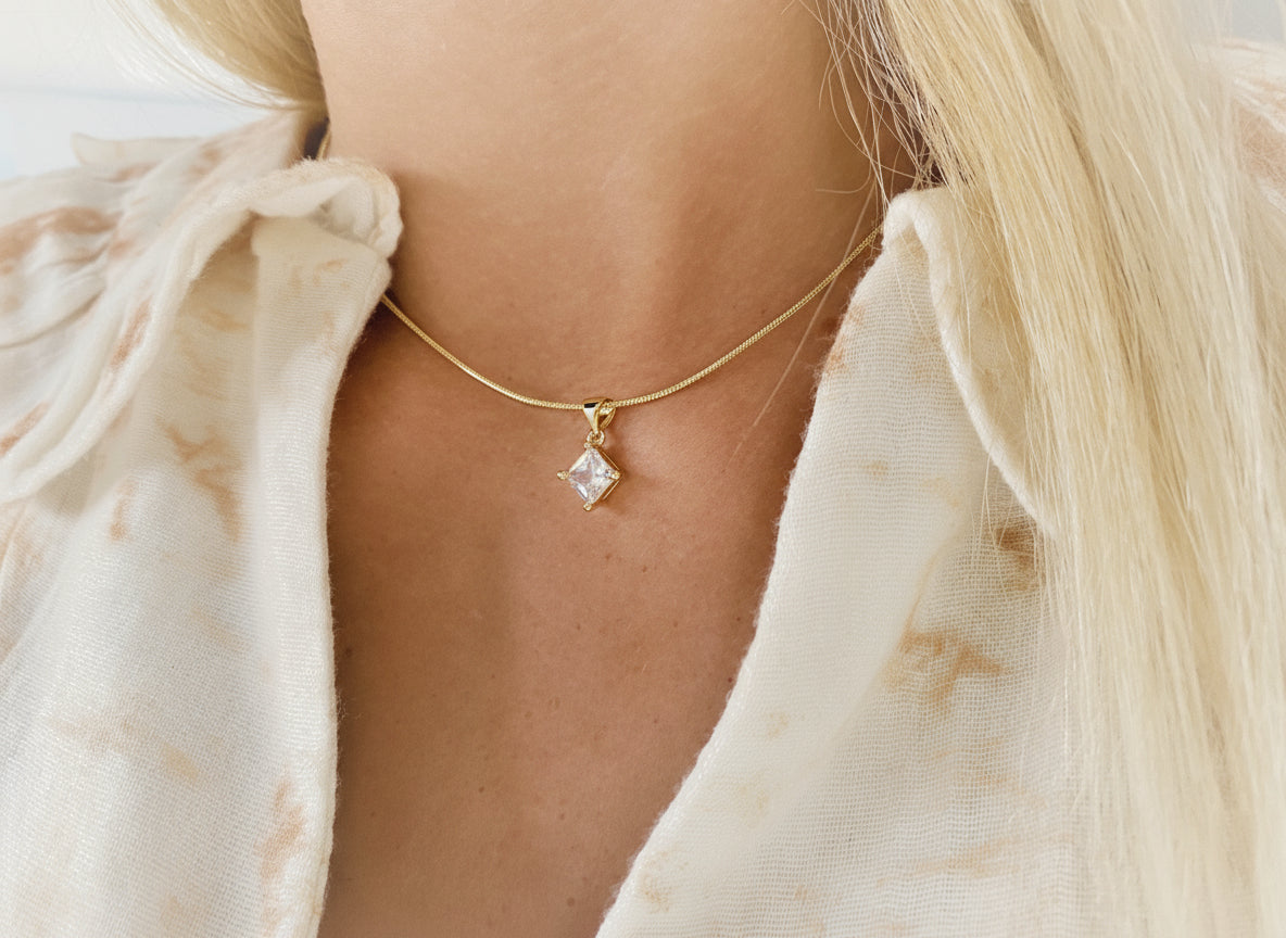 Halskette Snake mit Zirkonia