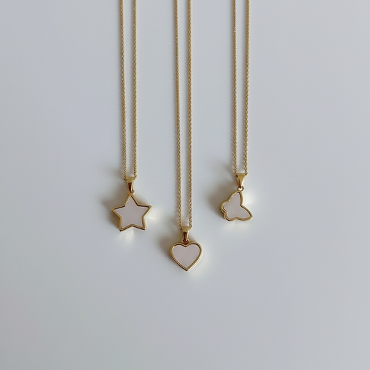 Halskette mit Perlmutt-Anhänger