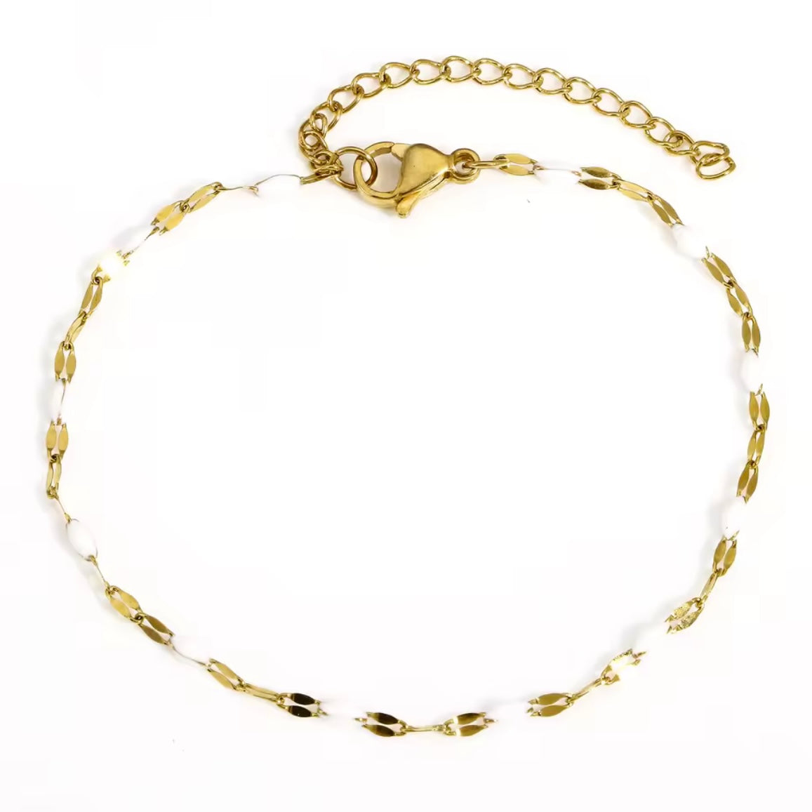 Armband im Paperclip-Stil mit bunter Emaille
