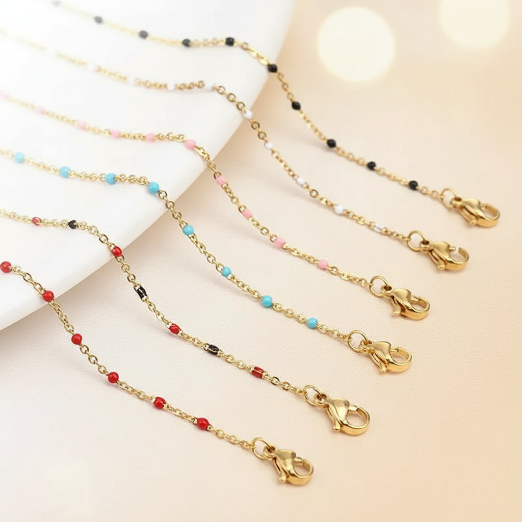 Halskette mit Emaille